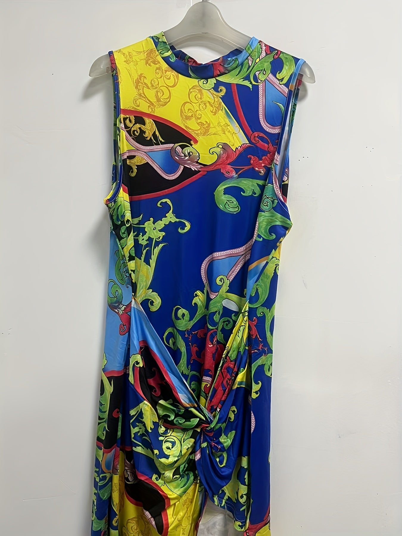 Dress Women's Plus Floral Print Layered Tank Dress