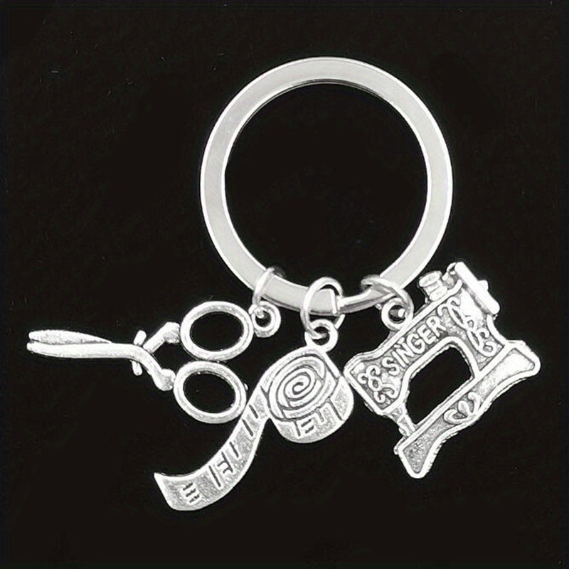 Sewing Machine Scissors Keychain Pendant Bag Backpack Ornament
