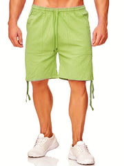 Men's Casual Solid Waist Drawstring Shorts Summer Basketball