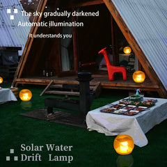 LED Solar Floating Light Waterproof Outdoor Remote Control Flame Light