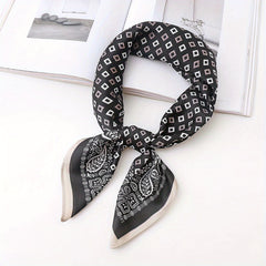Paisley Geometric Print Shawl Bandana Square Scarf For Women