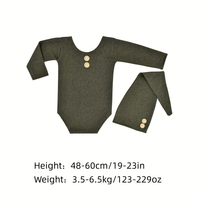 Newborn Photography Props Bodysuit Set