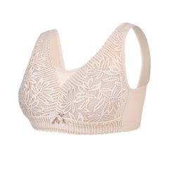 Plus Size Bra Women's Plus Floral Lace High Stretch Full Cover
