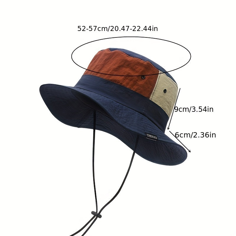 Vintage Wide Brim Waterproof Boonie Sun Hat for Outdoor Activities