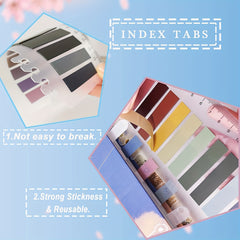 1200pcs Sticky Book Tabs Colorful Writable Transparent Sticky Notes
