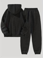 Women's Letter Print Hooded Sweatshirt & Jogger Sweatpants Set