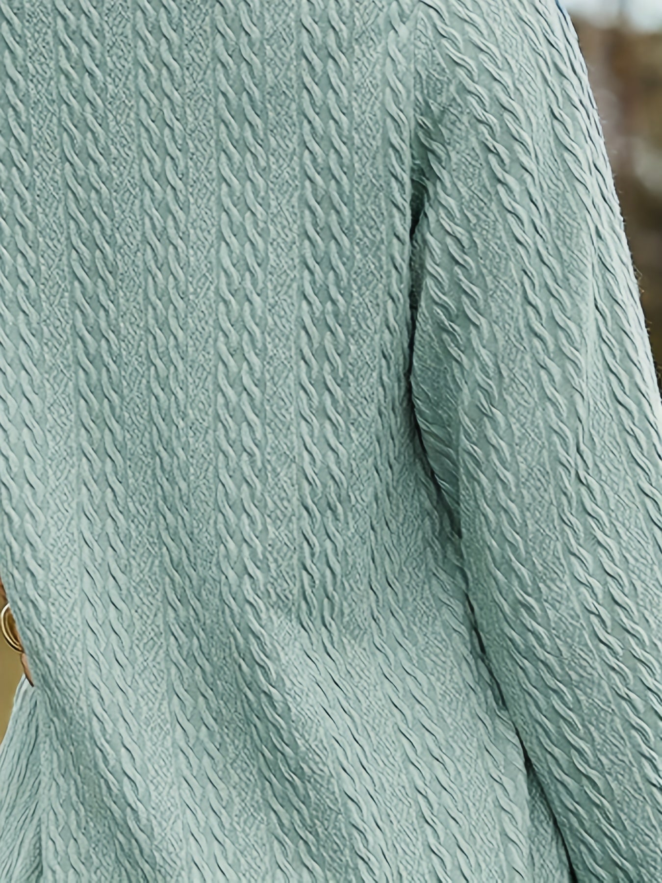 Solid Jacquard Square Neck Top