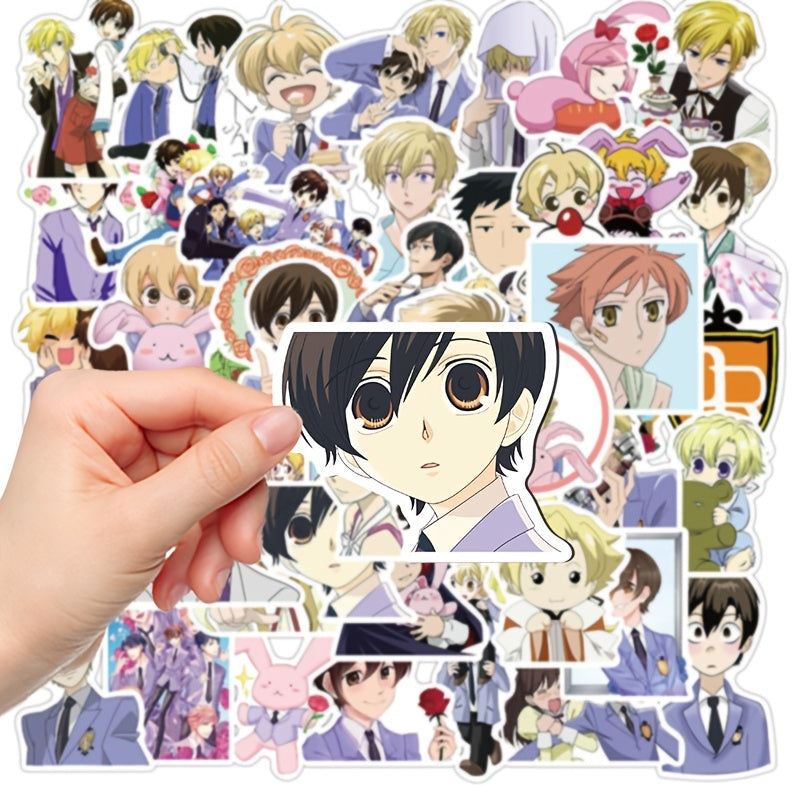 50pcs Anime Stickers Handsome Doodle Decals Waterproof Self Adhesive