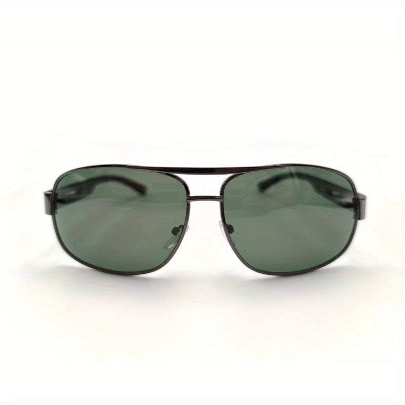 Men's Polarized Sunglasses with Metal Frame and UV400 Lenses