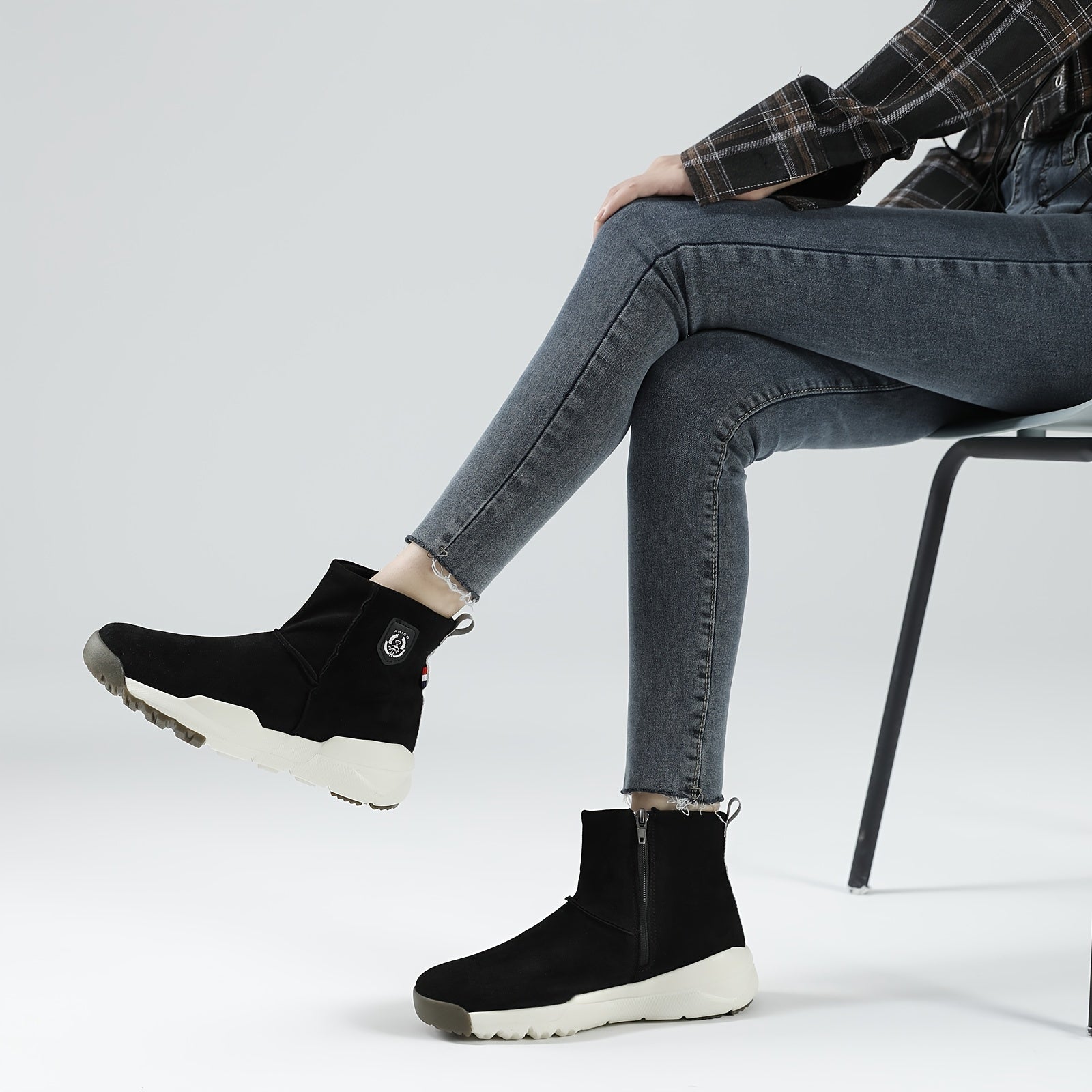 Women's Platform Ankle Boots Comfortable Zipper Short Boots