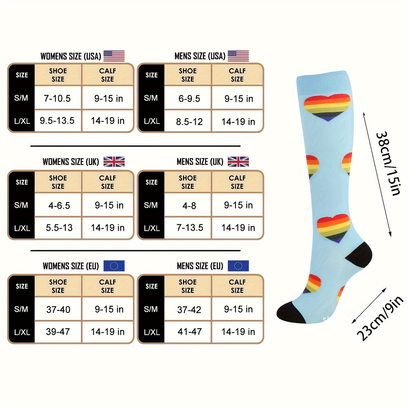 3 Pairs Compression Socks Outdoor Running Stockings