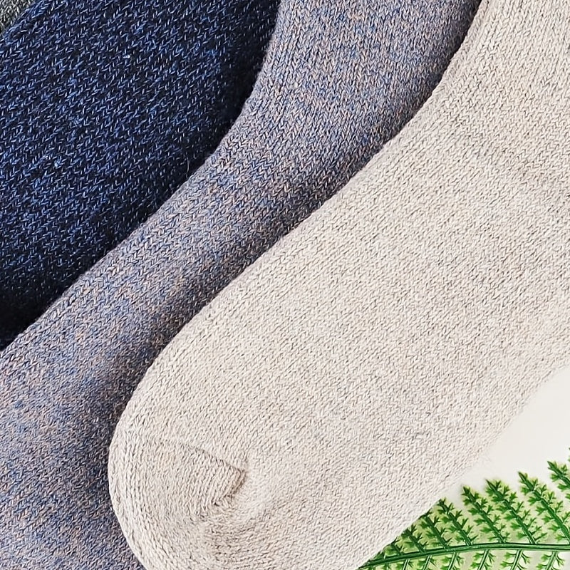 5 Pairs Women's Warm & Thick Crew Socks Mid Tube Stockings