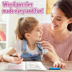 Interactive Word Puzzle Book for Kids Ages 6-12 Boost Vocabulary & Focus Skills