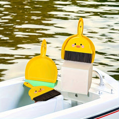 1pc Little Yellow Duck Dustpan Sweep Set Easy Cleaning