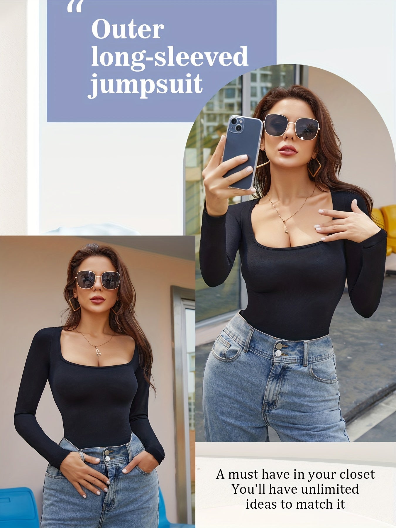 Seamless Tummy Control Body Shaper Long Sleeve Slimmer Underwear