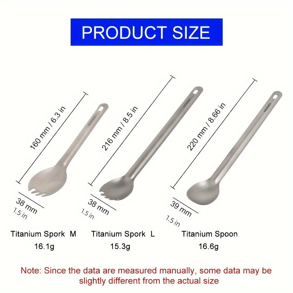 Titanium Spork Spoon Lightweight Fork Tableware for Camping