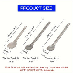Titanium Spork Spoon Lightweight Fork Tableware for Camping