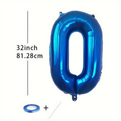 32" Dark Number Balloons for Wedding Proposal Decor