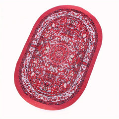 Dollhouse Ground Decoration Floor Mat Model Ornament Oval Floor Mat