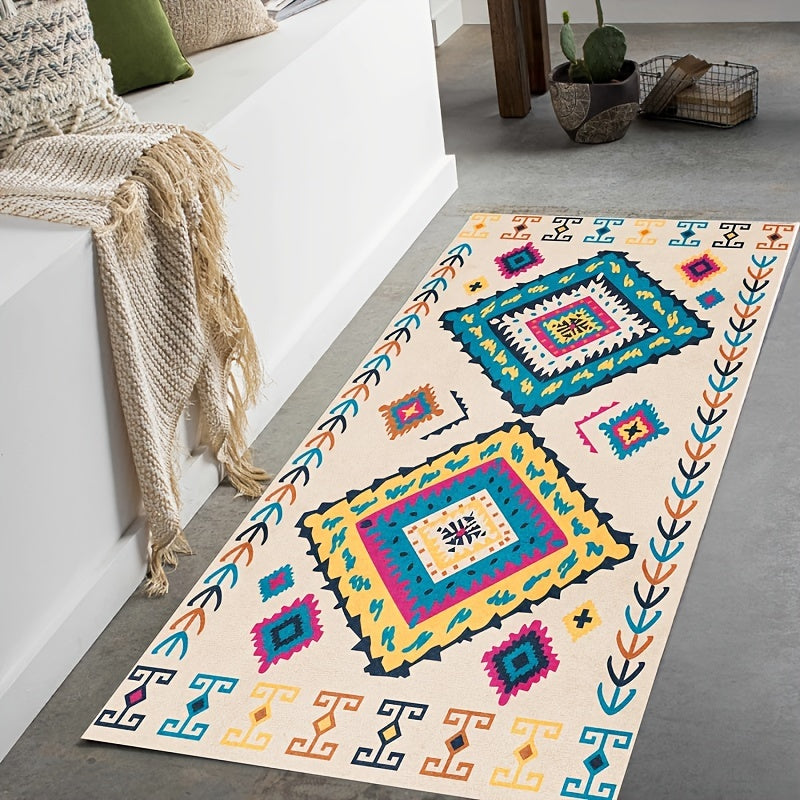 Boho Geometric Area Rug Moroccan Modern Bohemian Indoor Soft Tufted Carpet