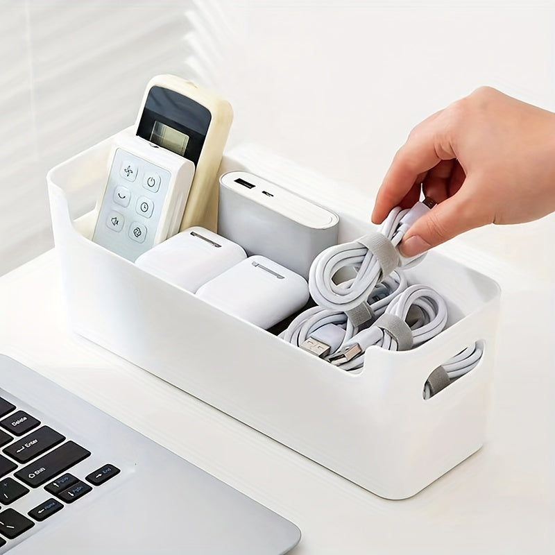 2pcs Cable Storage Box for Office and Home - Wall Mounted and Desktop Organizer