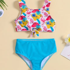 Toddler Girls Flamingo Top Briefs Set Summer Clothes Gift