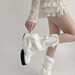 Ripped Leg Warmers Warm Y2K All match Socks Women's Stockings