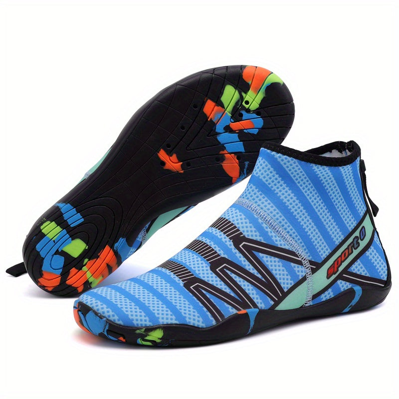 Women's Zipper High Elastic Mesh Water Shoes Non-slip Wading Shoes
