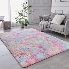 Tie Dyed Rainbow Soft Carpets Kitchen Floor Mat Non slip Proof Floor Mat