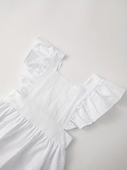 Girl's Flutter Sleeve Overall Dress