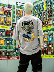 Anime Pattern Print Men's Short Sleeve Comfy T shirt Graphic Tee