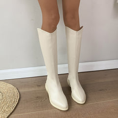 Chunky Heel Knee High Boots Women's Footwear