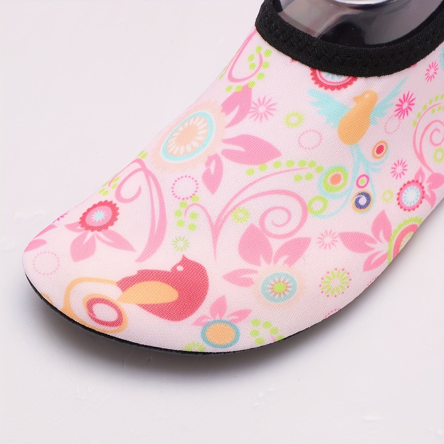 Cartoon Floral Barefoot Water Shoes for Girls | Quick Dry Lightweight Water Sock