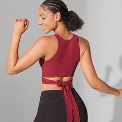 Cross Straps Yoga Shirt Sports Gym Quick Dry Tank Top