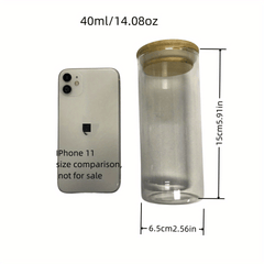 Glass Storage Jar Food Container Airtight Bamboo Lid