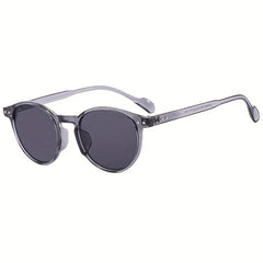 Round Frame Sunglasses Hip-hop Rivet Decor UV400