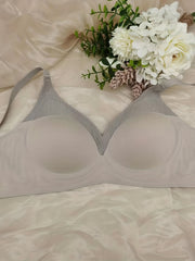 Striped Wireless Push Up Bra - Comfy & Breathable