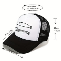 Fish Bones Pattern Baseball Cap for Outdoor Fishing