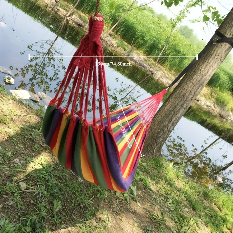 Outdoor Single Canvas Hammock Indoor Balcony Hanging Chair
