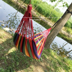 Outdoor Single Canvas Hammock Indoor Balcony Hanging Chair