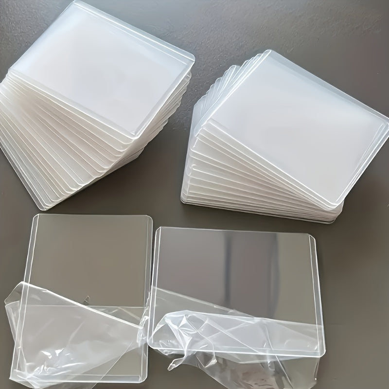 10pcs Clear Postcard Small Card Holders - Vertical & Horizontal Style