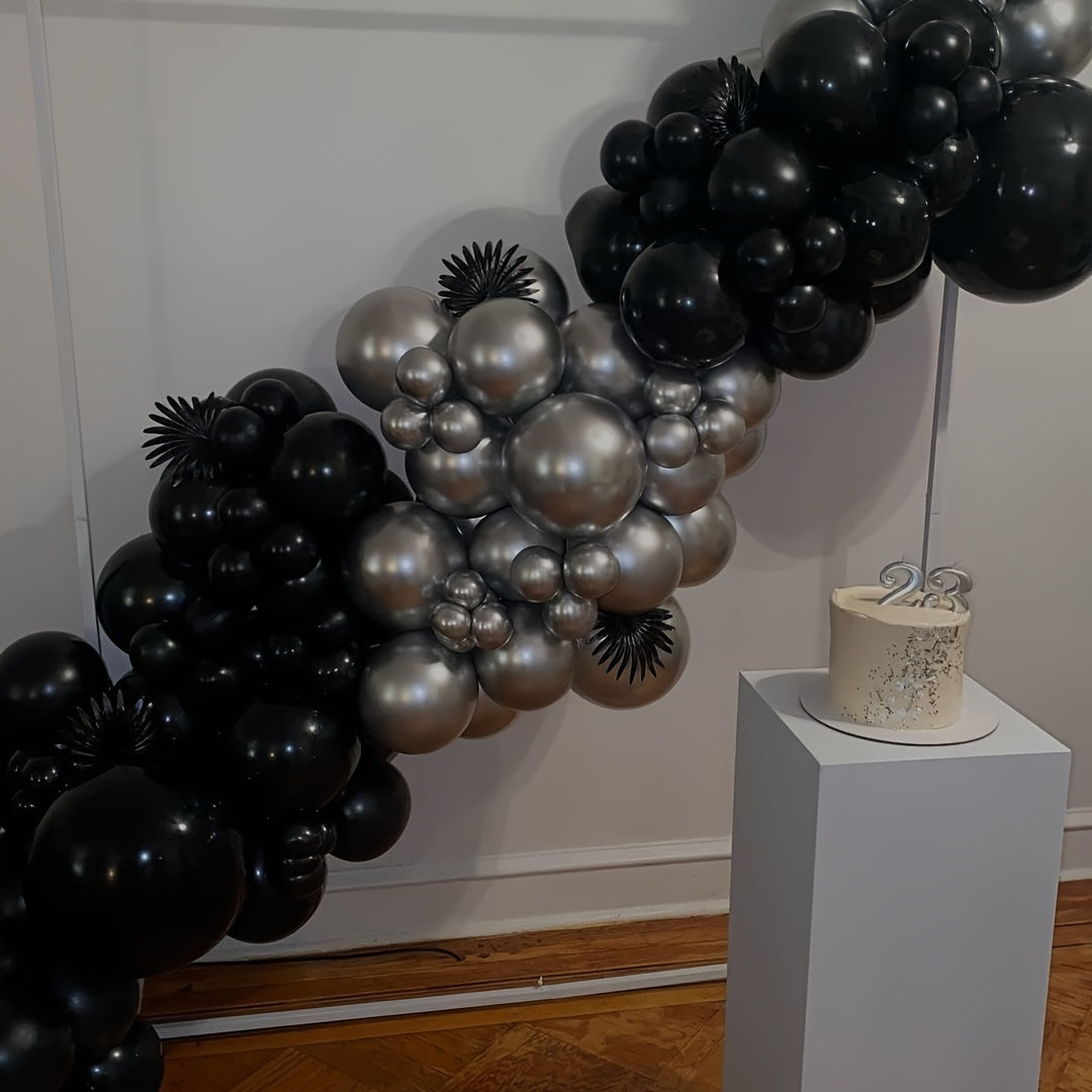 61pcs Silvery Confetti Balloon Set for Wedding Birthday Anniversary