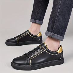 Men's Lace Up Skate Shoes Lightweight Comfy Non slip Sneakers