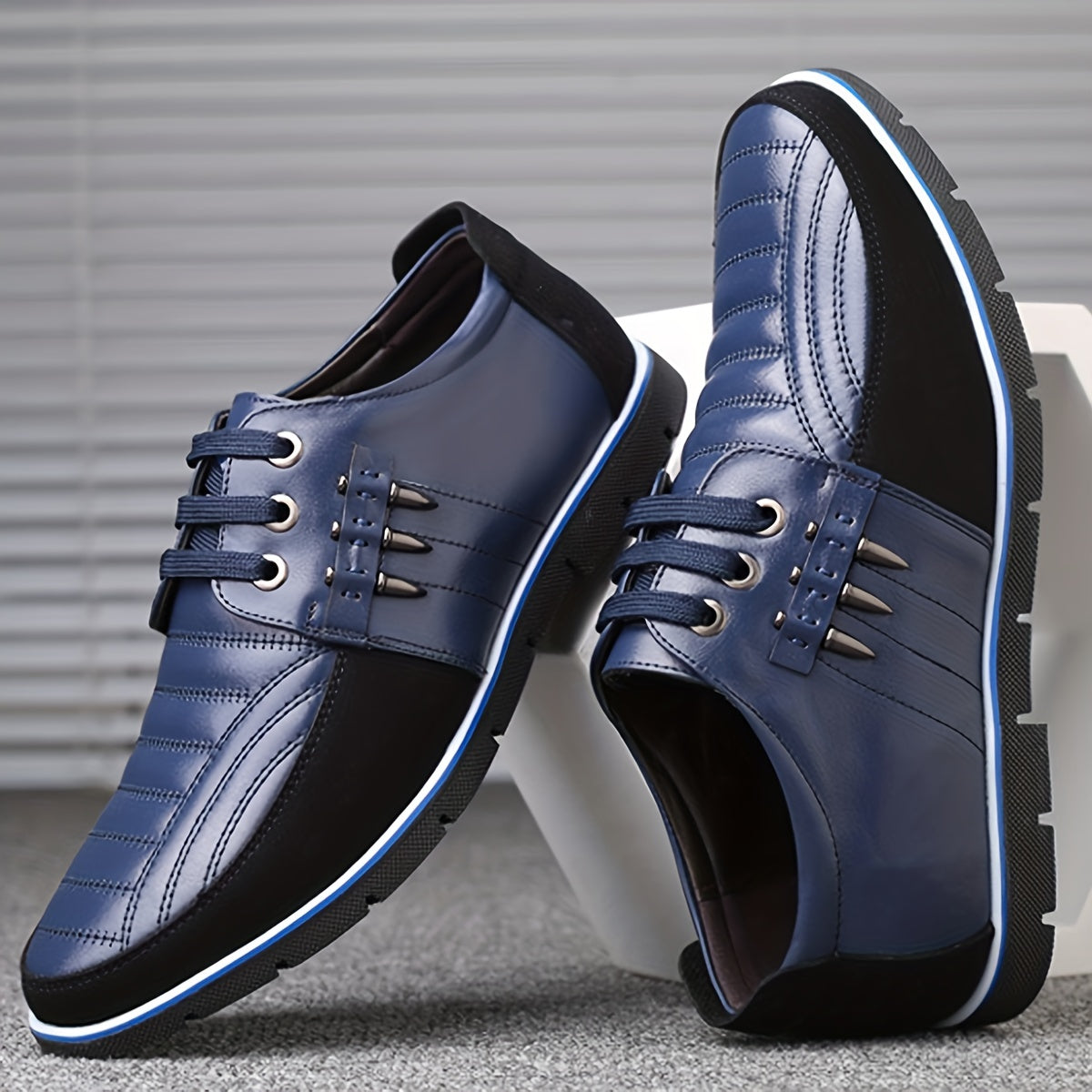 Men's PU Lace Up Business Shoes - Comfy & Stylish