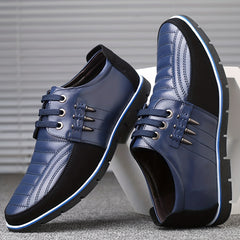 Men's PU Lace Up Business Shoes - Comfy & Stylish
