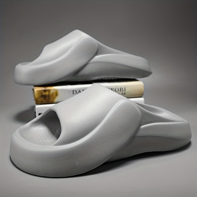 Solid Slides Casual Lightweight Non Slip Slippers Open Toe Shoes