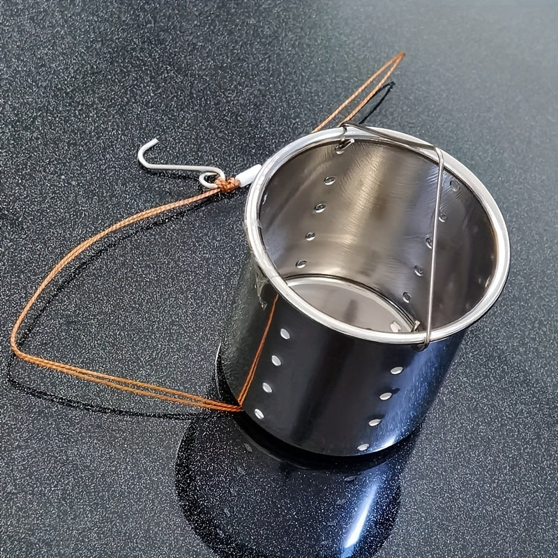 Stainless Steel Bait Cage Cup Sinking Feeder Fishing Accessory