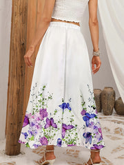 Floral Print Maxi Skirt for Spring & Summer