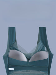 Floral Lace Full Coverage Sports Bra Women's Activewear