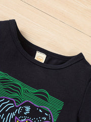 Boys Dinosaur Graphic Casual Outfit Set for Summer